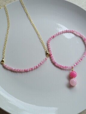 Pink Jade Matching Set